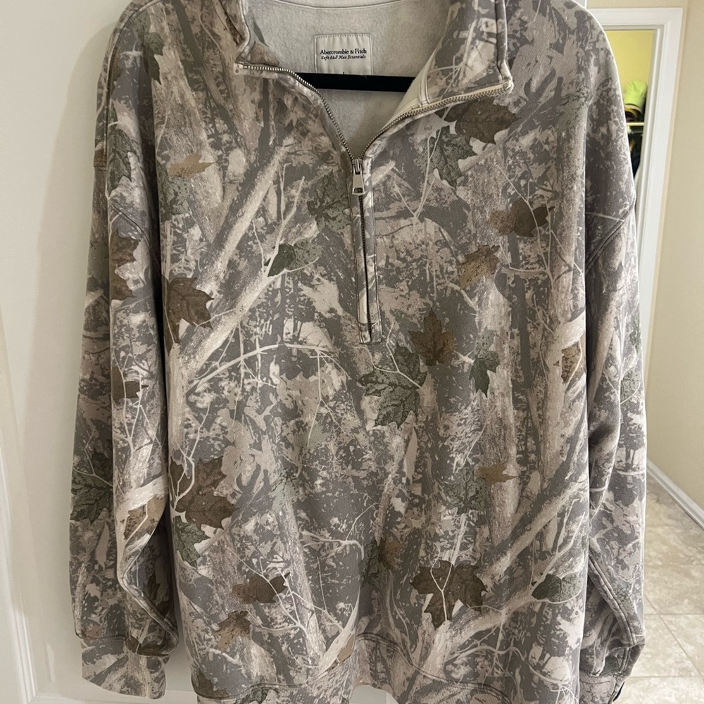 Abercrombie and Fitch camo quarter zip